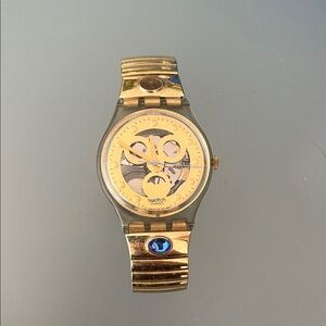 Swatch Gold-Tone Skeleton Watch